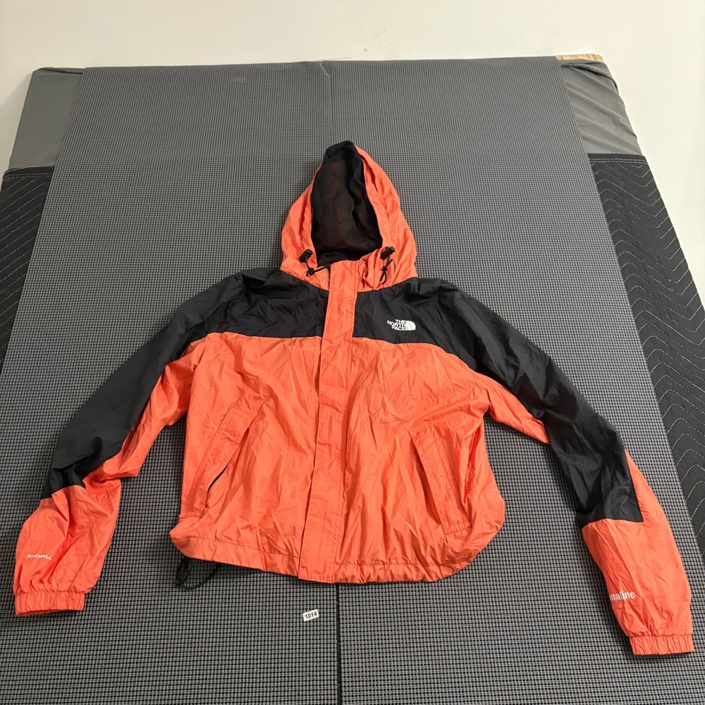 The North Face Womens WindWall Windbreaker Jacket Orange Black Small NF0A3T2S